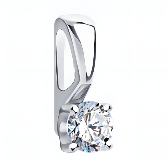 Подвеска из комбинированного золота с бриллиантом