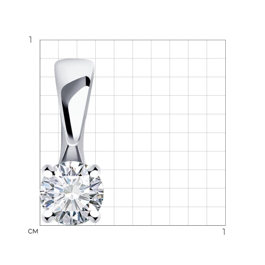 Подвеска из комбинированного золота с бриллиантом