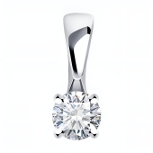 Подвеска из белого золота с бриллиантом