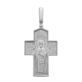 Подвеска-крест из серебра