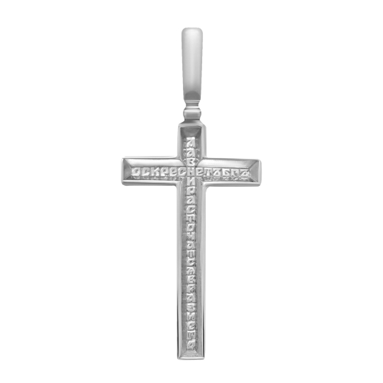 Подвеска-крест из серебра с чернением