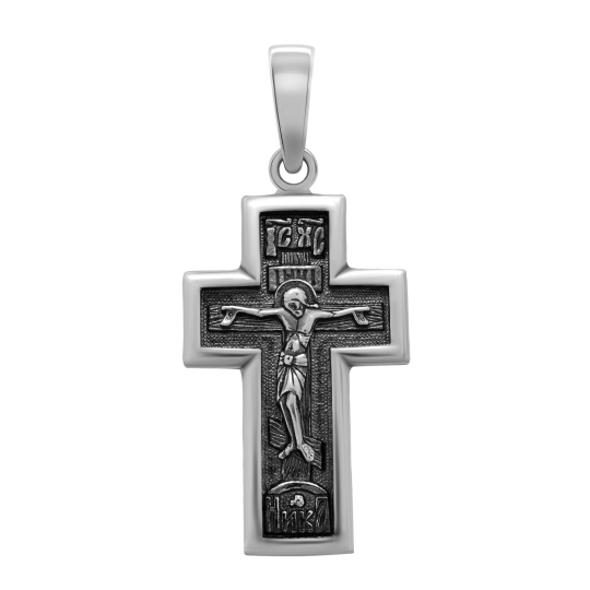 Подвеска-крест из серебра