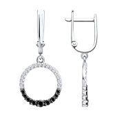 Серьги из белого золота с бриллиантами