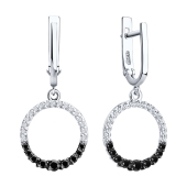 Серьги из белого золота с бриллиантами