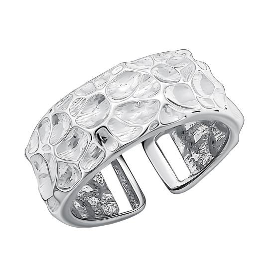 Кольцо из серебра с топазом Swiss и фианитами