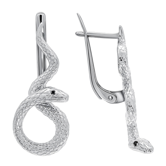 Серьги из серебра с аквамаринами