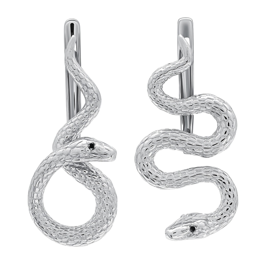 Серьги из серебра с аквамаринами