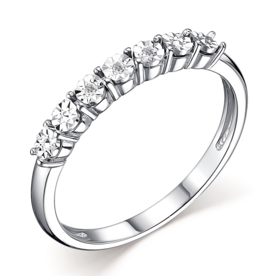 Кольцо из серебра с агатом и фианитами