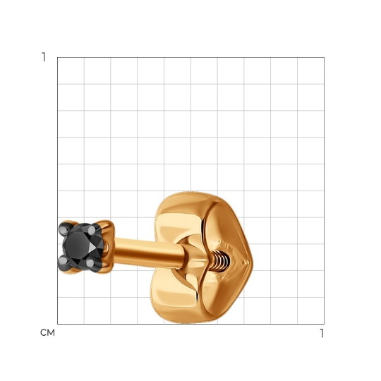 Серьги из золота с фианитами