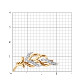 Брошь из золота с бриллиантами