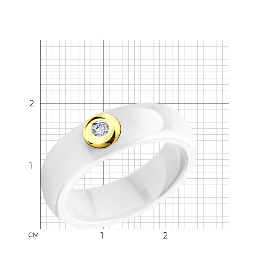 Кольцо из золота с бриллиантами и изумрудом