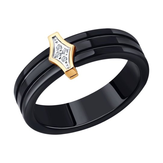 Кольцо из золота с фианитами