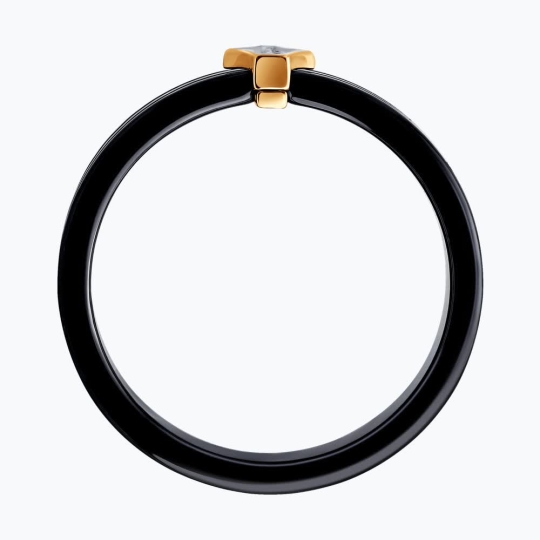 Кольцо из золота с фианитами