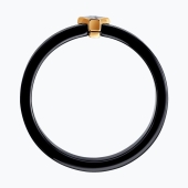 Кольцо из керамики с вставкой из золота и бриллиантами