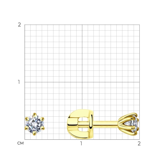 Серьги из золота с бриллиантами и перламутром