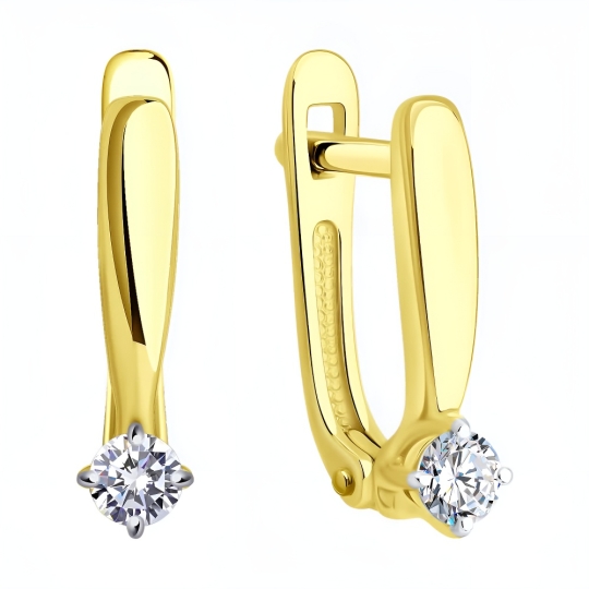 Серьги из золота с бриллиантами 