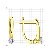 Серьги из лимонного золота с бриллиантами
