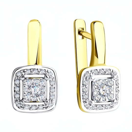 Серьги из золота с жемчугом