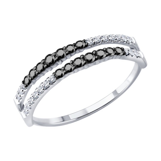 Кольцо из белого золота с бриллиантами