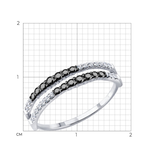 Кольцо из белого золота с бриллиантами