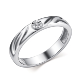 Кольцо из серебра с бриллиантом