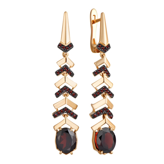 Серьги из золота с фианитами