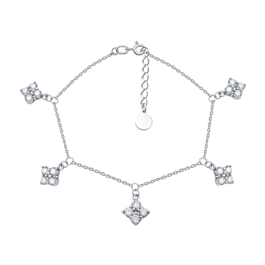 Браслет из серебра плетения "Двойной ромб"