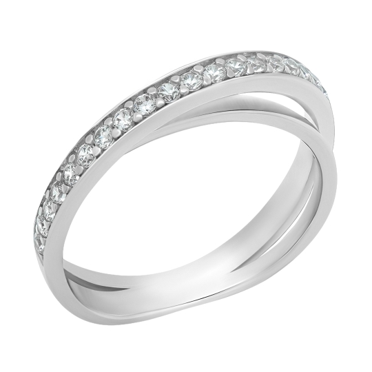 Кольцо из серебра с агатами и фианитами