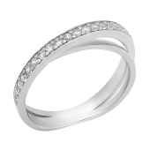 Кольцо из серебра с фианитами