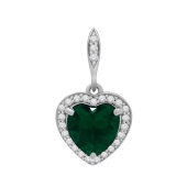 Подвеска из серебра с фианитами