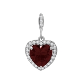 Подвеска из серебра с фианитами