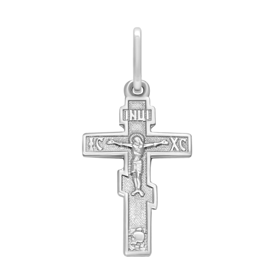 Подвеска-крест из серебра с чернением