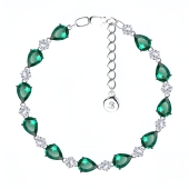 Браслет из серебра с фианитами