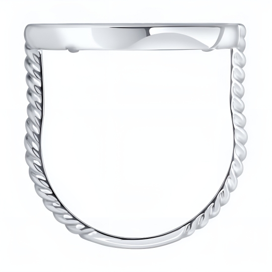 Колье из серебра с перламутром и фианитами