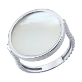 Кольцо из серебра с перламутром