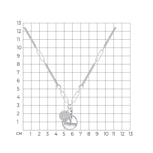 Колье-чокер из шпинели с жемчугом и серебряным замком