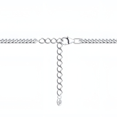 Колье из серебра с перламутром и фианитами