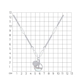 Колье из серебра с перламутром и фианитами