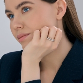 Набор из трех колец из серебра с позолотой