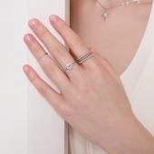 Набор из трех колец из серебра с позолотой