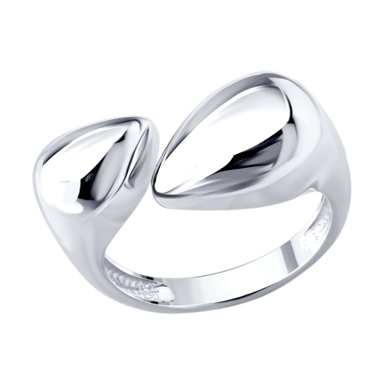 Кольцо из серебра с эмалью и фианитами