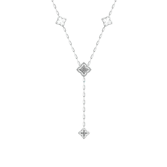 Колье из серебра двурядное