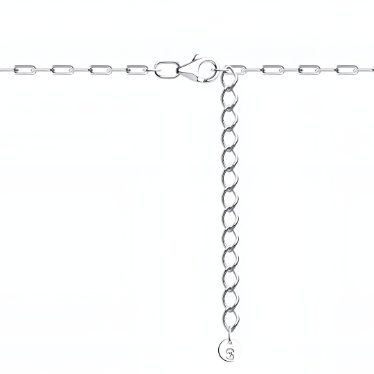 Колье из серебра двурядное