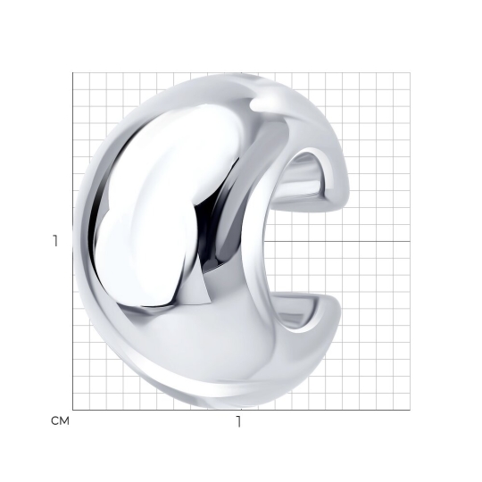 Серьга-кафф из серебра