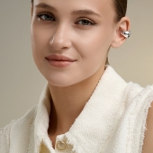 Серьга-кафф из серебра