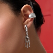 Серьга-кафф из серебра