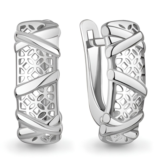 Серьги из серебра с кварцами