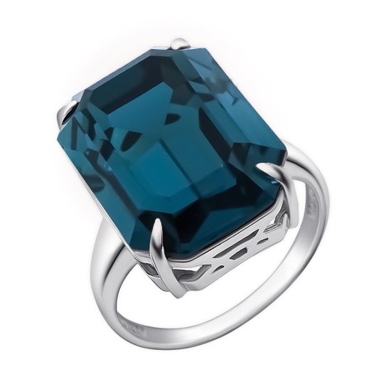 Серьги из серебра с ювелирными кристаллами