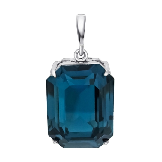 Серьги из серебра с ювелирными кристаллами