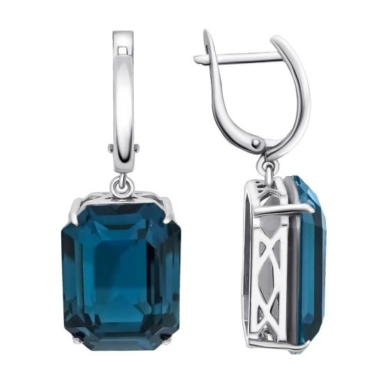 Серьги конго из серебра